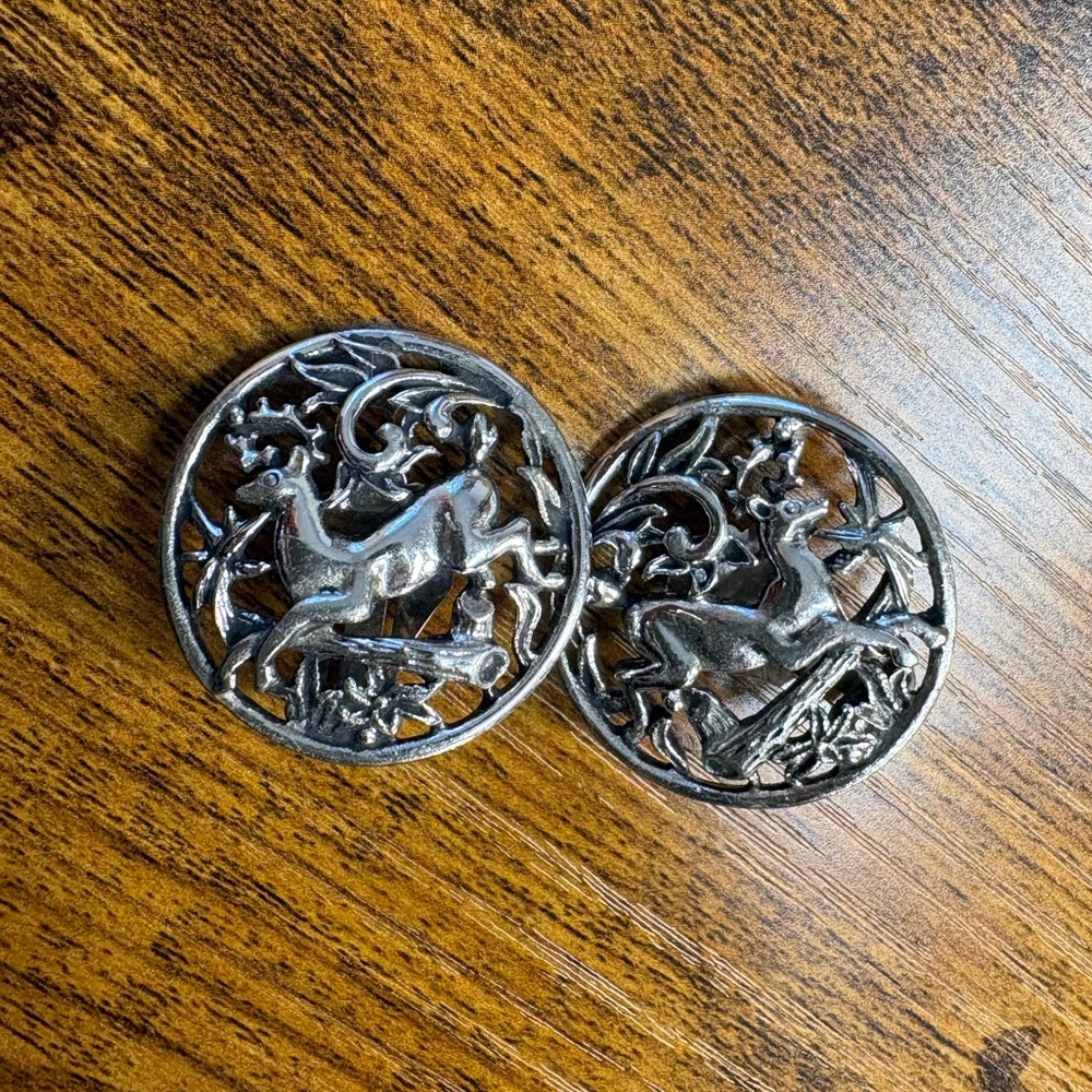 Vintage Sarah Coventry Deer Clip Earrings